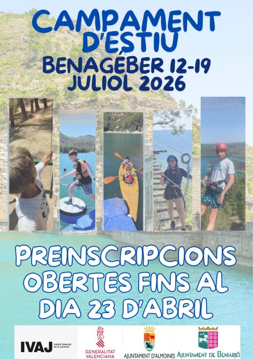 Almoines y Beniarjó impulsan el campo de verano 2026 en Benagéber