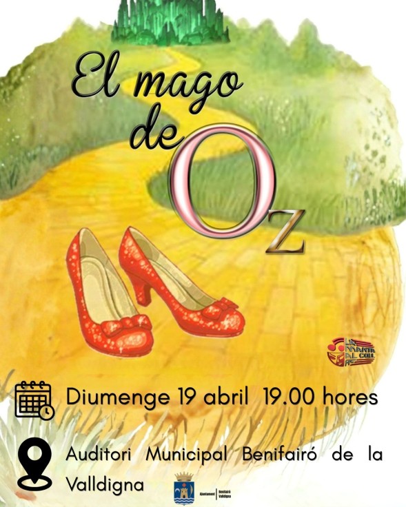 Benifairó de la Valldigna presenta la adaptación teatral de El Mago de Oz en el auditorio municipal