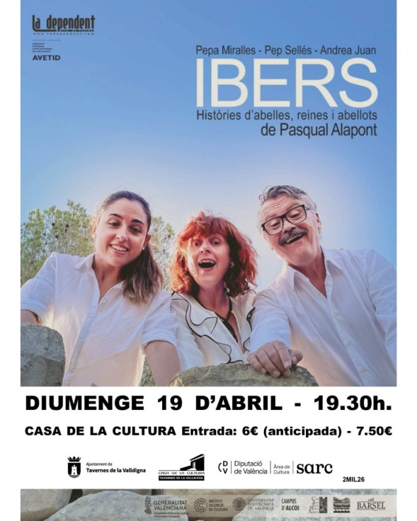 Tavernes de la Valldigna presenta la obra Ibers de la compañía La Dependiente en la Casa de la Cultura