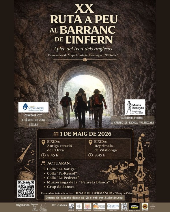 Villalonga celebran la xx ruta a pie al barranco del infierno – encuentro del tren de los ingleses