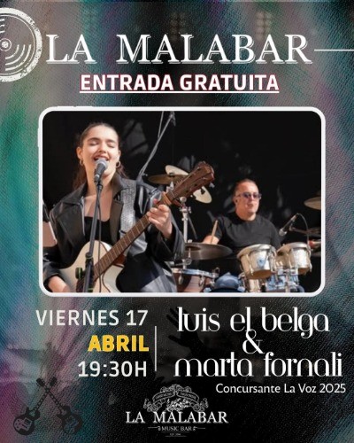 Gandia presenta el concierto de Luis el Belga y Marta Fornali en La Malabar