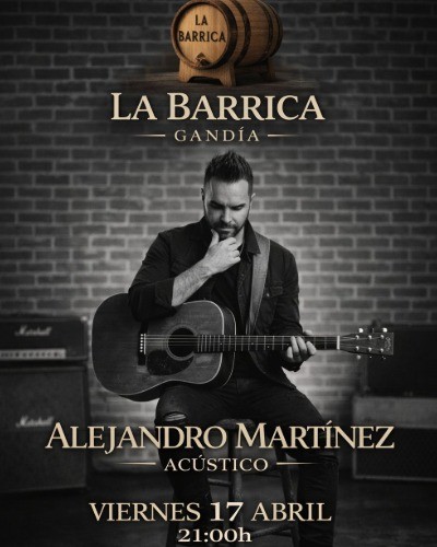 Gandia presenta el concierto de Alejandro Martínez en La Barrica