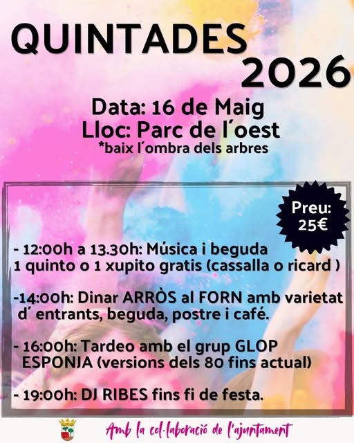Alqueria de La Comtessa  celebra las Quintades 2026 con música, gastronomía y ambiente festivo