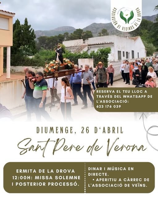 Barx celebra Sant Pere de Verona con misa y procesión en la Ermita de la Drova