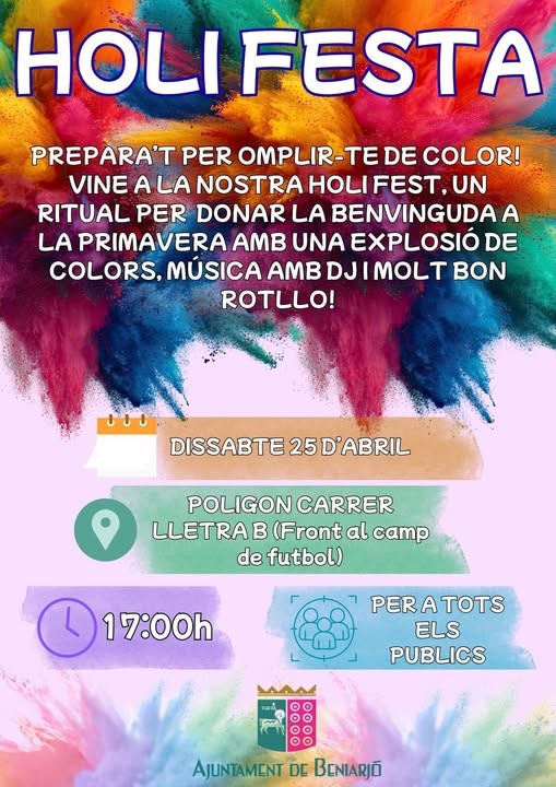 Beniarjó celebra la "Holi Festa" dentro de las fiestas de Sant Marc