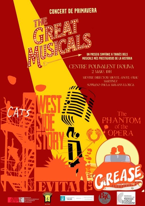 Oliva celebra un concierto de primavera con grandes musicales en directo