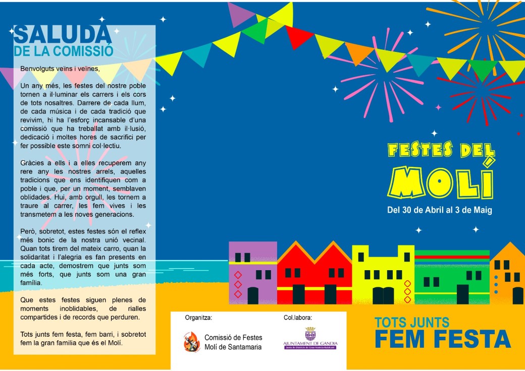 El Molí de Santa Maria celebra sus fiestas con tradición y nuevas propuestas