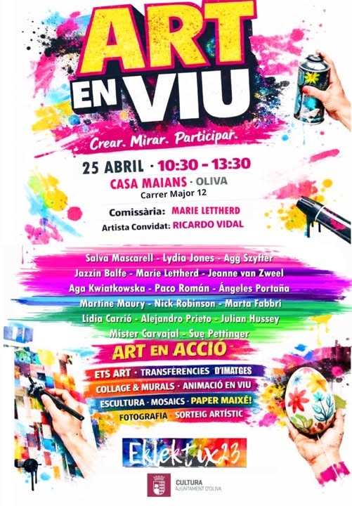 Oliva celebra una jornada artística participativa con Art en Viu en la Casa Maians