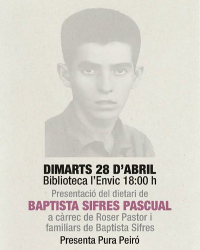 Oliva presenta el dietario de Baptista Sifres Pascual dentro del ciclo “Hacemos memoria”