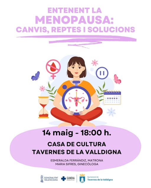 Tavernes de la Valldigna organiza una charla informativa sobre la menopausia y el bienestar femenino