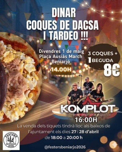 Beniarjó celebra una jornada gastronómica y musical en la Plaça Ausiàs March