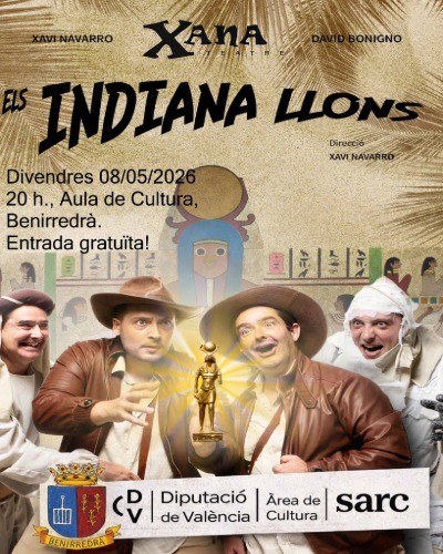 Benirredrà apuesta por el teatro familiar con la representación de Indiana Llons en la Casa de Cultura
