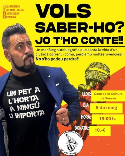 Xeresa disfruta del humor autobiográfico de Joan Sendra en la Casa de la Cultura
