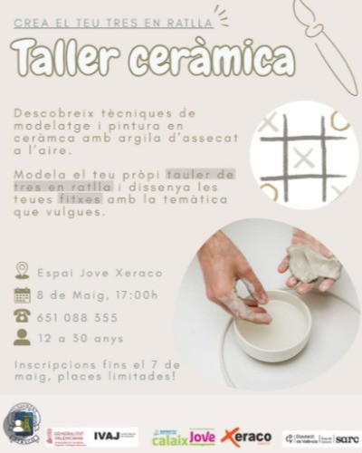 Xeraco impulsa la creatividad juvenil con un taller de cerámica y modelaje