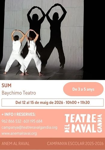 Gandia acerca el teatro sensorial y de sombras a la infancia con el espectáculo Sum