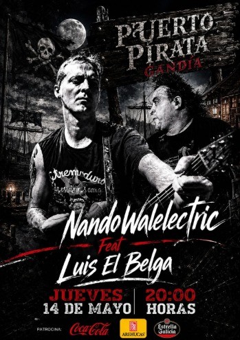 Gandia celebra una noche de música en directo con Nando Walelectric y Luis el Belga en el Puerto Pirata