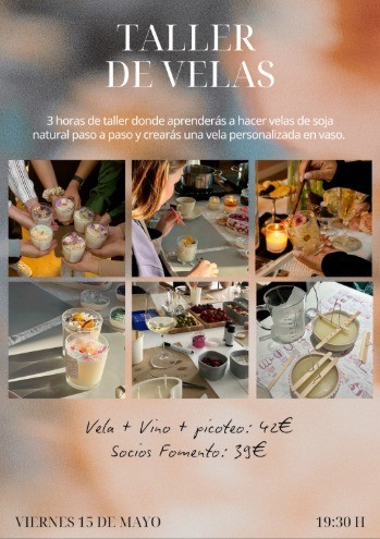 Gandia propone una experiencia creativa y gastronómica con un taller artesanal de velas de soja