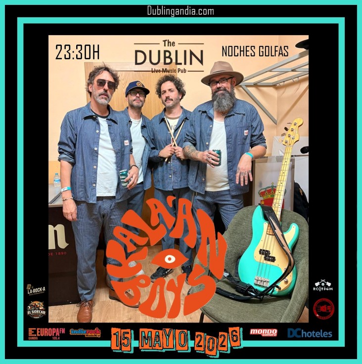 Gandia ofrece una noche de música en directo con el potente sonido surf-rock de Kala’an Boys