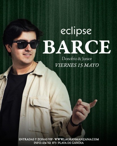 Gandia reúne a DJ Barce, Donofrio y Junior en una jornada musical de alta energía en Eclipse