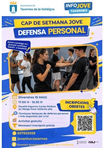 Tavernes de la Valldigna impulsa un taller de defensa personal dentro del Fin de Semana Joven