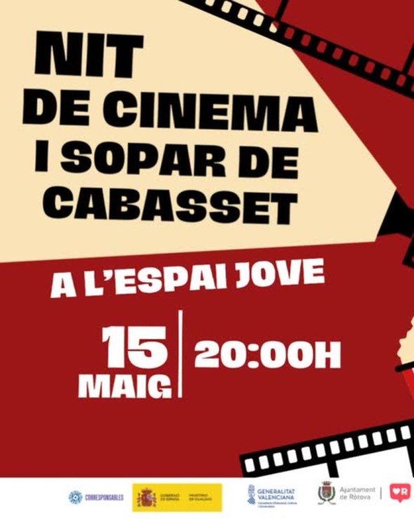Ròtova celebra una noche de cine, cena y convivencia juvenil en el Espai Jove
