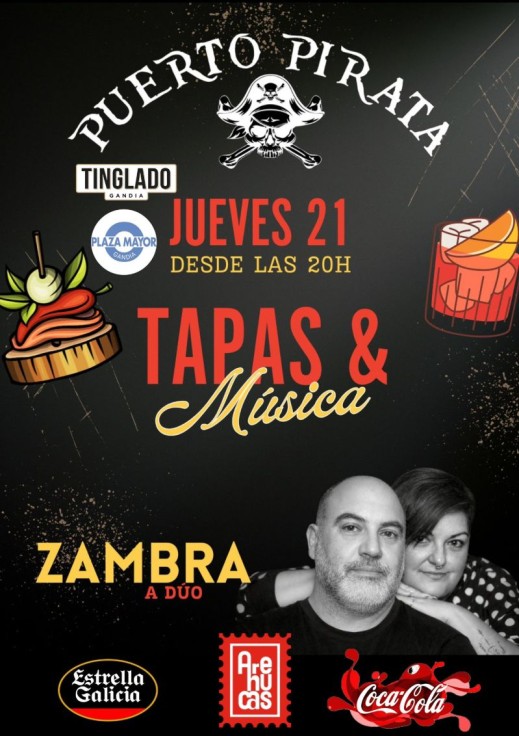 Gandia combina gastronomía y música en vivo con la experiencia “Zambra a Dúo” en Puerto Pirata