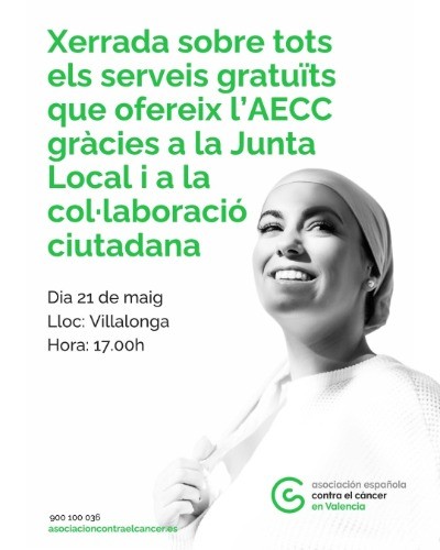 Villalonga informa sobre los servicios gratuitos de la Asociación Española Contra el Cáncer en una charla divulgativa