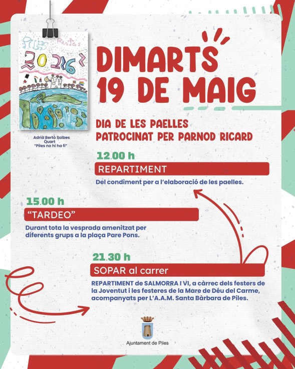 Piles celebra el Día de las Paellas con música, tradición y una gran jornada festiva en la plaza Pare Pons