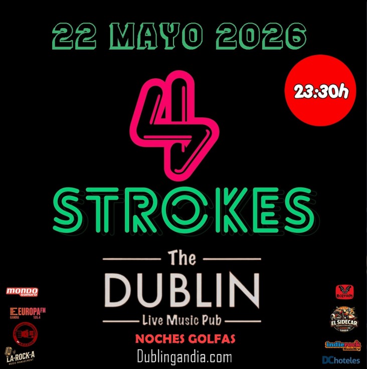 Gandia vive una noche de rock con el directo de 4 Strokes en The Dublín