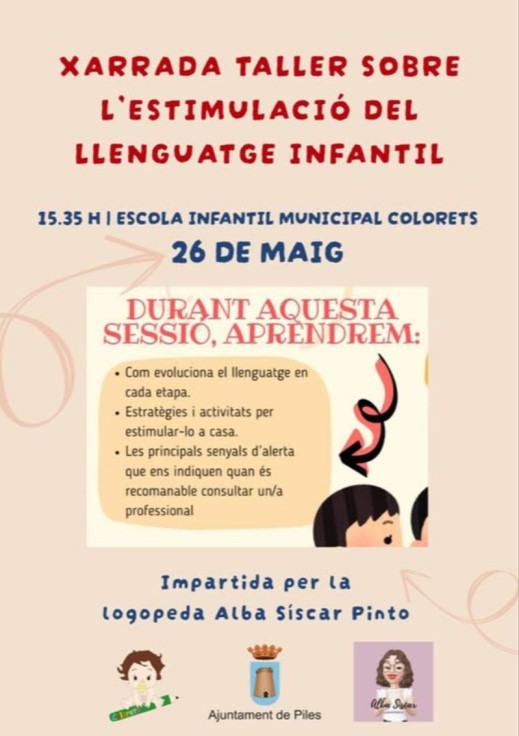Piles organiza un taller sobre estimulación del lenguaje infantil para familias