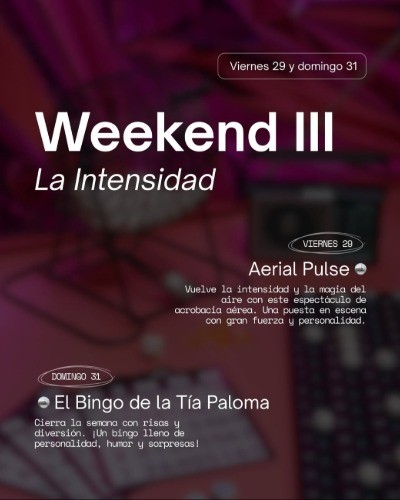 Gandia presenta Weekend III La Intensidad con shows en directo en el Mercado Municipal del Prado