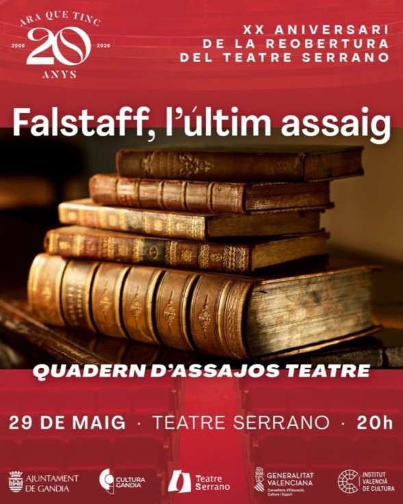 Gandia presenta la obra Falstaff – L’últim Assaig en el Teatro Serrano