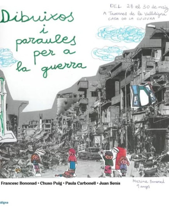 Tavernes de la Valldigna presenta una muestra sobre la visión infantil de la guerra a través del arte y la escritura