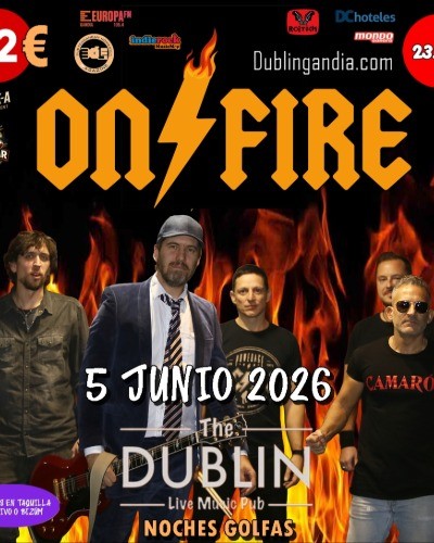 Tributo a AC/DC de On Fire en The Dublín Gandia