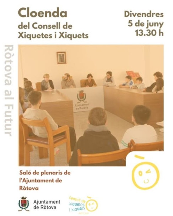 Ròtova celebra el acto de clausura del Consell de Xiquetes i Xiquets en el Salón de Plenos del Ayuntamiento