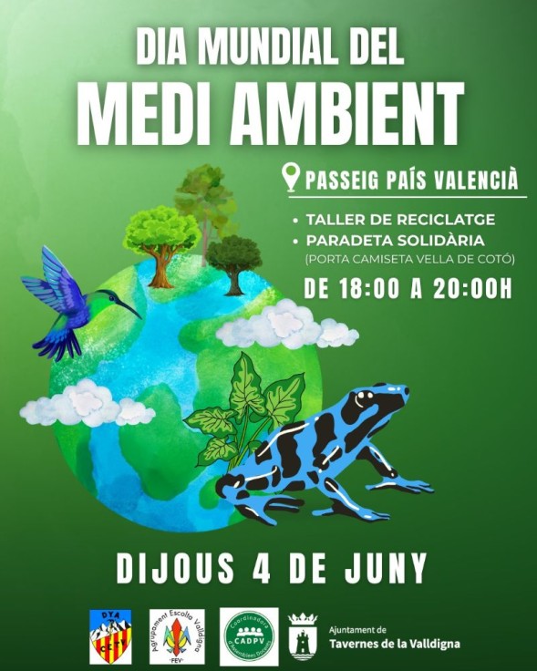Tavernes de la Valldigna celebra el Día Mundial del Medio Ambiente con un taller de reciclaje en el Passeig País Valencià