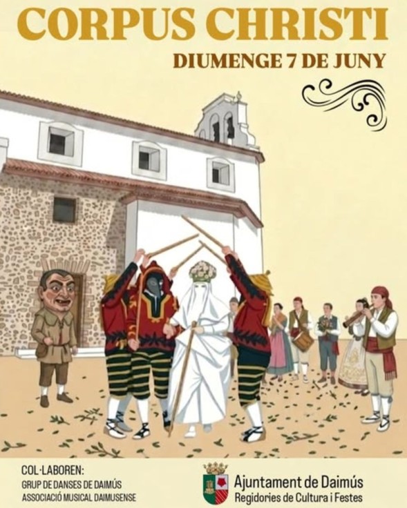 Daimús celebra la festividad del Corpus Christi con música, danza y tradición popular