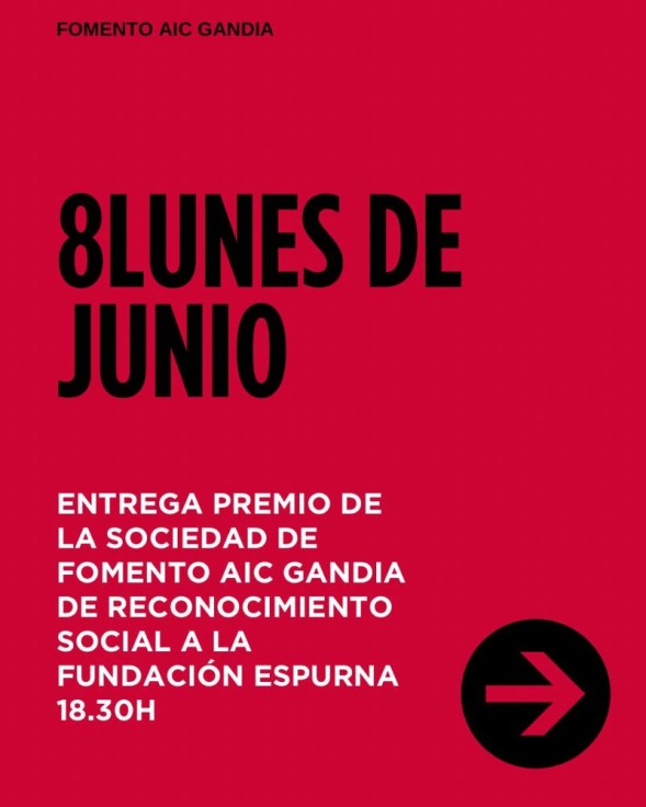 Gandia reconoce la labor social de la Fundación Espurna con el I Premio de Reconocimiento Social