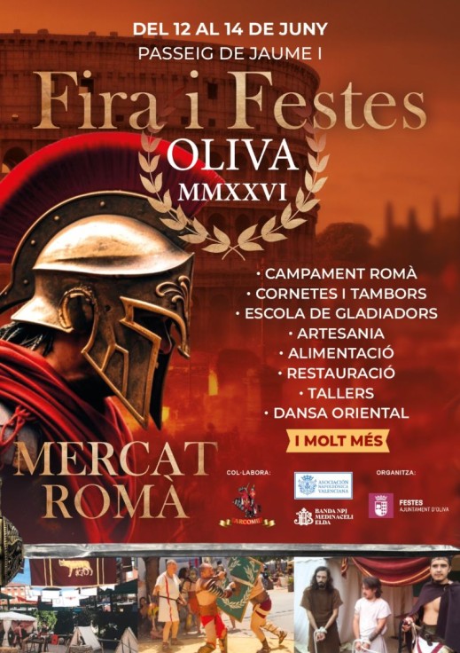 Oliva transforma el Passeig Jaume I con la celebración del Mercado Romano