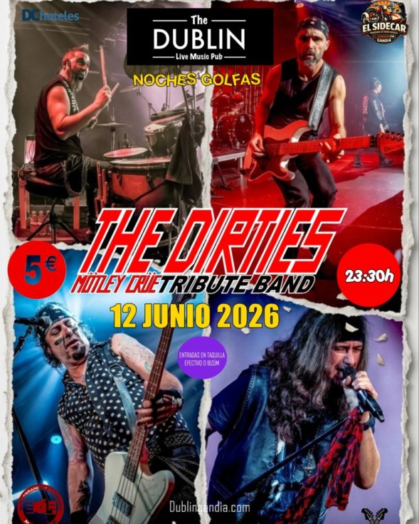 Gandia recibe el tributo a Mötley Crüe con el concierto de The Dirties