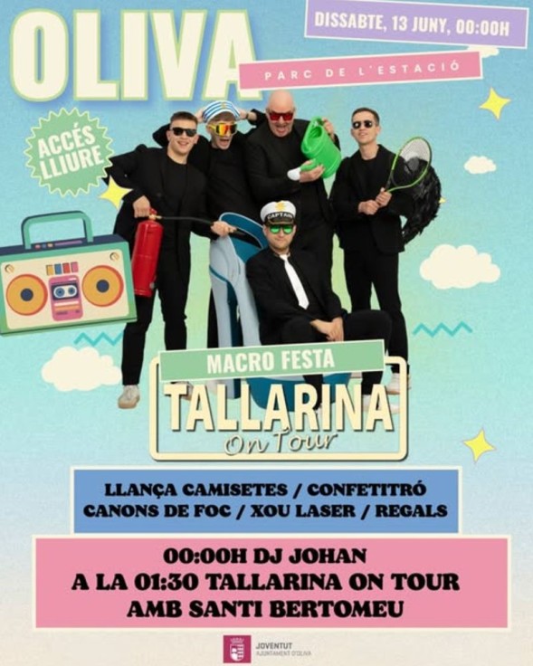 Oliva prepara una gran noche de música y espectáculo con la Macro Festa Tallarina On Tour