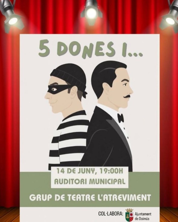 Daimús programa la obra “5 Dones i…” en el Auditorio Municipal con una propuesta de misterio y humor