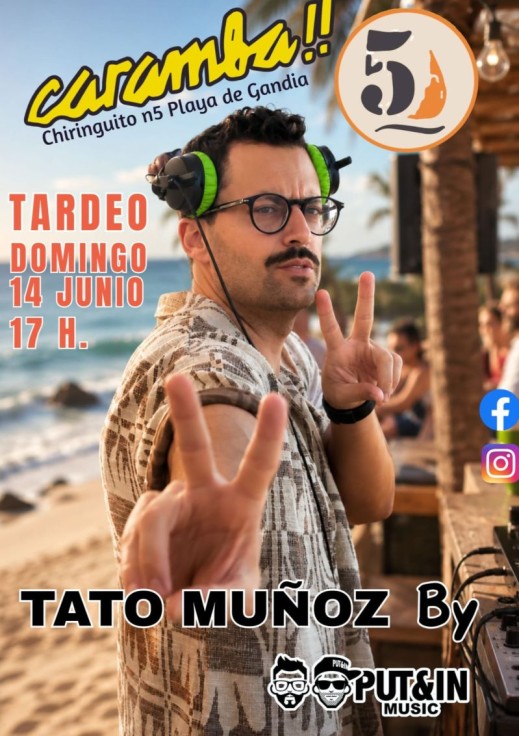 Gandia impulsa una tarde de música en la playa con la actuación de Tato Muñoz en Caramba