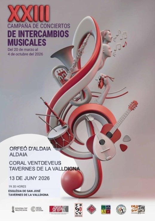 Tavernes de la Valldigna reúne dos destacadas formaciones corales en la XXIII Campaña de Conciertos de Intercambios Musicales