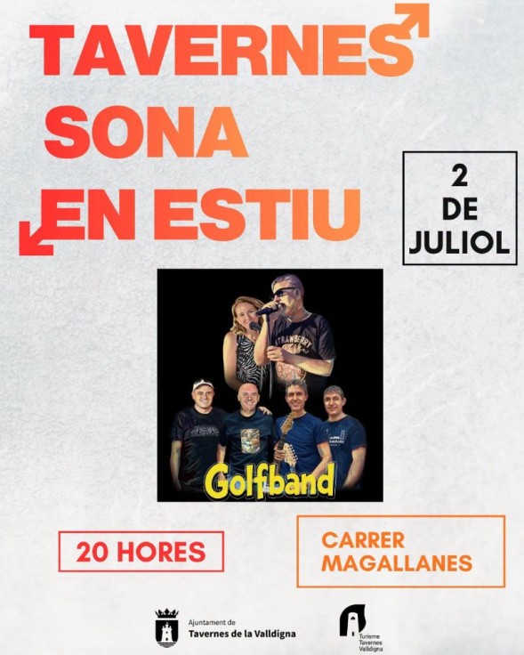 Tavernes de la Valldigna disfruta de la música en directo con la actuación de Golfband dentro del ciclo Tavernes Sona en Estiu