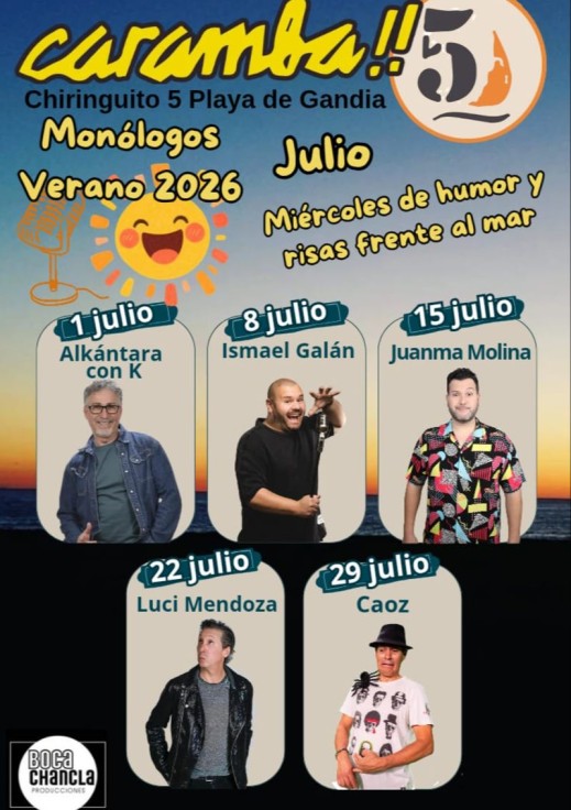 Gandia convierte los miércoles de julio en una cita con el humor frente al mar