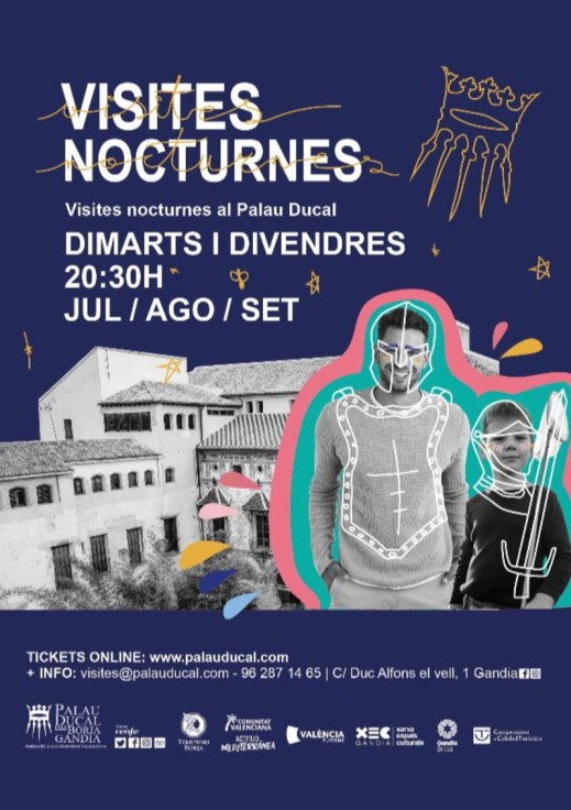 Gandia ofrece visitas nocturnas para descubrir los secretos del Palau Ducal