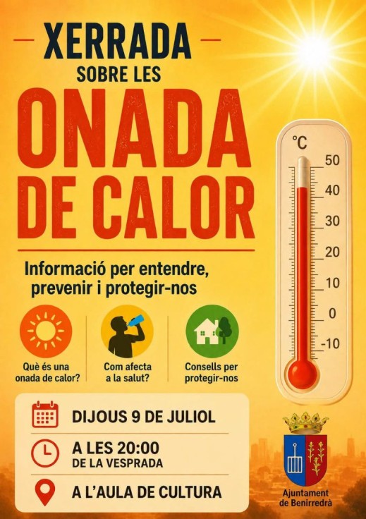 Benirredrà organiza una charla para prevenir los efectos de las olas de calor