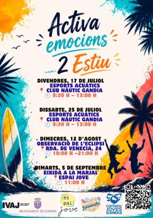 Gandia impulsa un verano de ocio educativo y sostenible para la juventud con Activaemocions Estiu