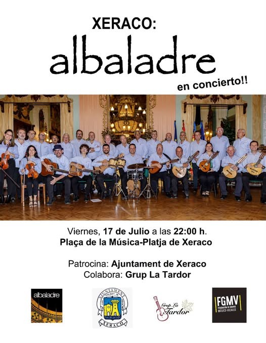 Xeraco disfruta del concierto de Albaladre en la Plaza de la Música